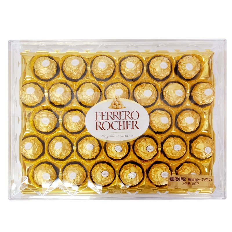 费列罗（Ferrero Rocher）榛果威化巧克力礼盒32粒 婚庆喜糖果巧克力 节日送礼礼盒