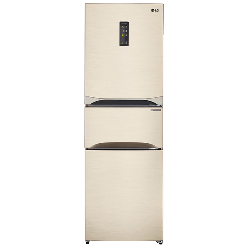 LG冰箱GR-D30PLVM 329升家用电冰箱 三门风冷无霜变频冰箱 冷藏变温单独关闭 亚金色