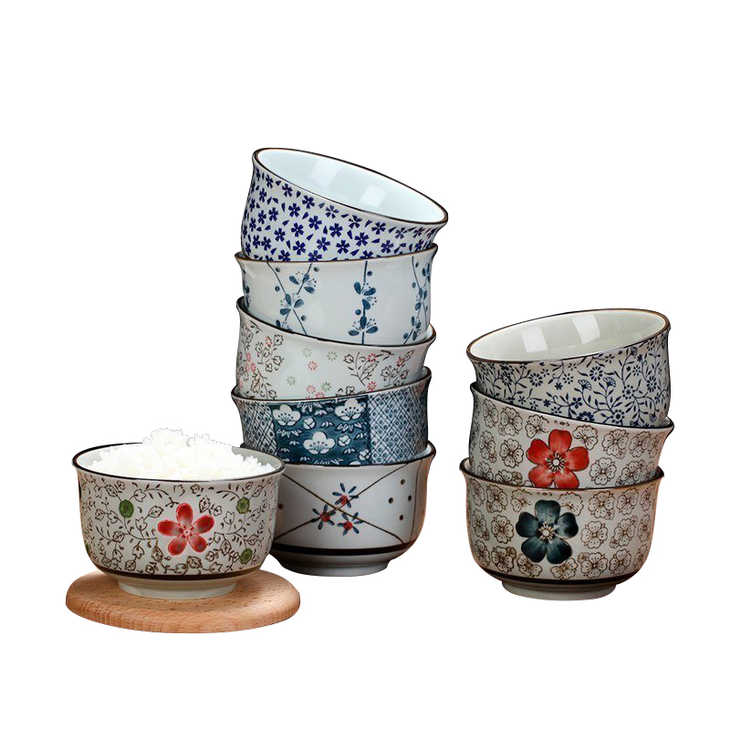 景德镇 日式釉下彩陶瓷碗餐具套装 小米饭碗 饭碗家用单个款式9