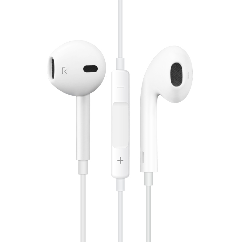 令狐少侠 耳机入耳式 耳塞式 安卓手机耳机适用于苹果华为/小米耳机 通用有线耳机 白色线控 带麦 运动耳机 非原装