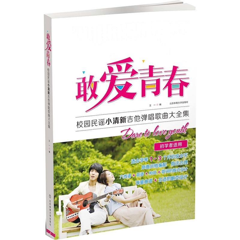 敢爱青春 校园民谣小清新吉他弹唱歌曲大全集 吉他书籍教材教程 乐器配件