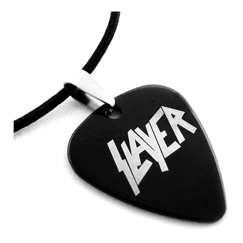 Woshion 沃森个性钛钢金属吉他摇滚拨片项链饰品 SLAYER 杀手乐队