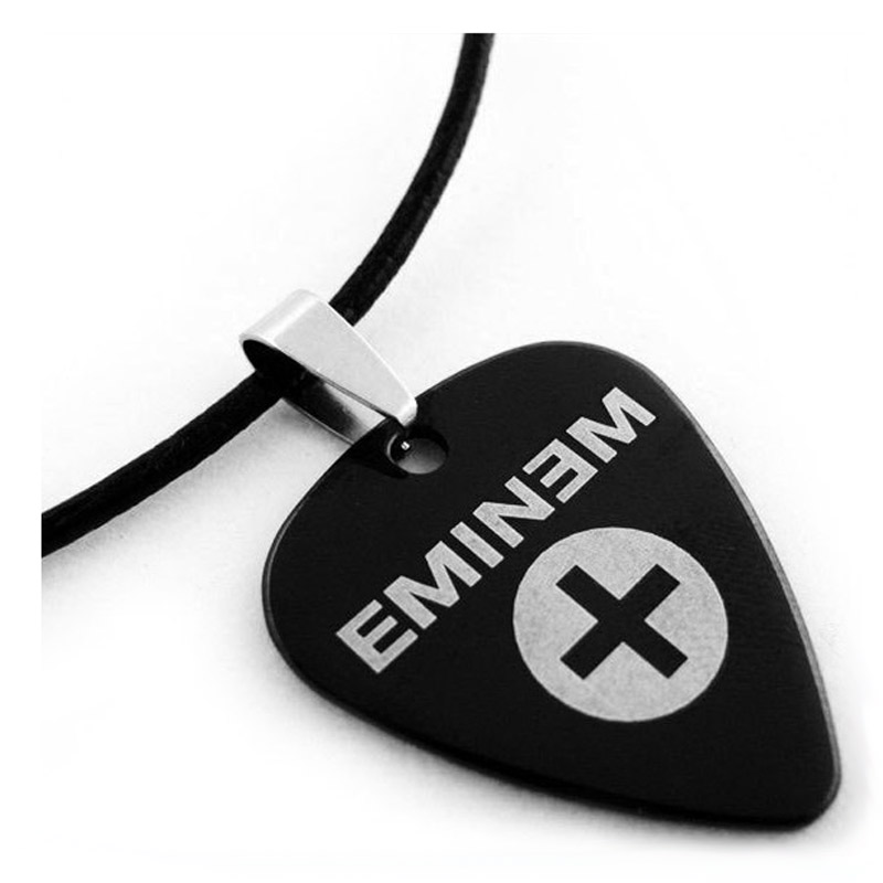 沃森乐器 个性钛钢金属吉他拨片项链 埃米纳姆 Eminem 痞子阿姆