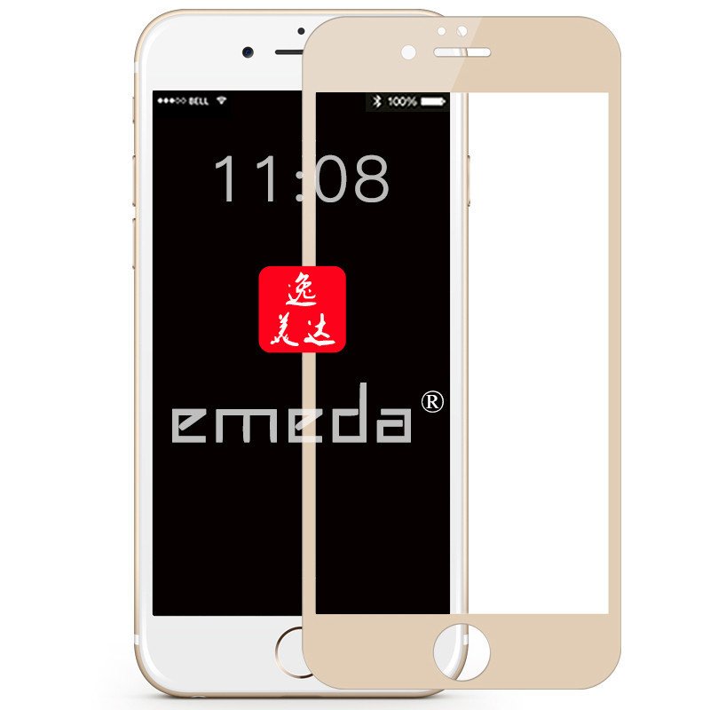 iphone6 plus钢化玻璃膜 苹果6s plus手机贴膜5.5寸全屏覆盖3D曲面彩膜