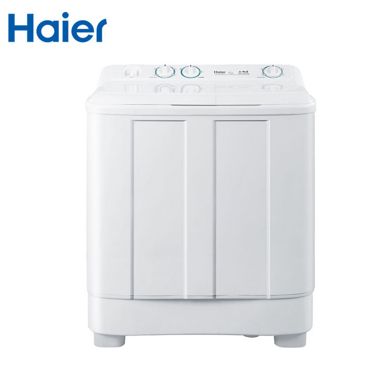 海尔（Haier）XPB70-1186BS 7公斤kg 半自动 双缸洗衣机 大容量移动脚轮 老人家用半自动双桶洗衣机