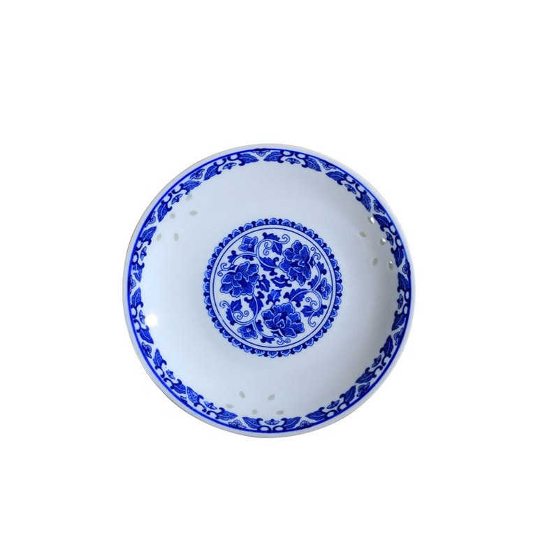LICHEN 景德镇青花玲珑瓷器餐具调味碟子 釉下彩陶瓷碗盘勺碟自由搭配 4英寸味碟 一个