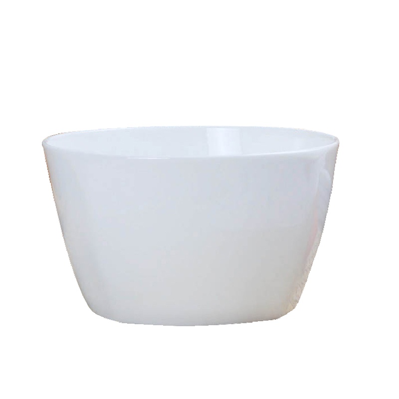 景德镇陶瓷碗 方形碗纯白骨瓷4.5英寸饭碗 口径11.5厘米 一个