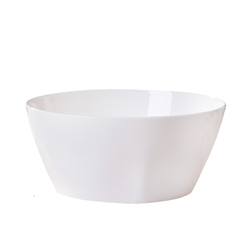 景德镇陶瓷碗7英寸方形饭碗面碗防烫汤碗家用骨瓷纯白色简约骨瓷餐瓷器