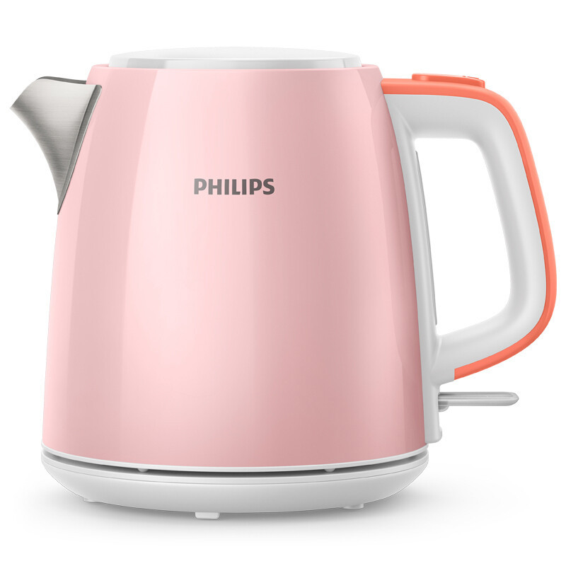 飞利浦（PHILIPS）电水壶 HD9348 防干烧电热水壶 304不锈钢 1L容量 粉色