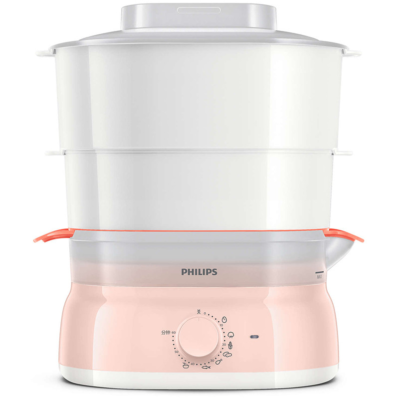 飞利浦（PHILIPS）厨房粉色套装（面包机 咖啡机 电蒸锅 电水壶）电蒸锅 HD9103/11