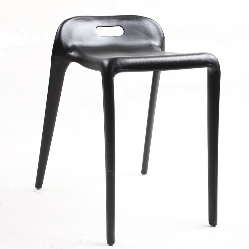 迈亚家具 休闲椅凳子 加厚塑料等候餐椅 创意马椅 叠摞椅 洽谈椅