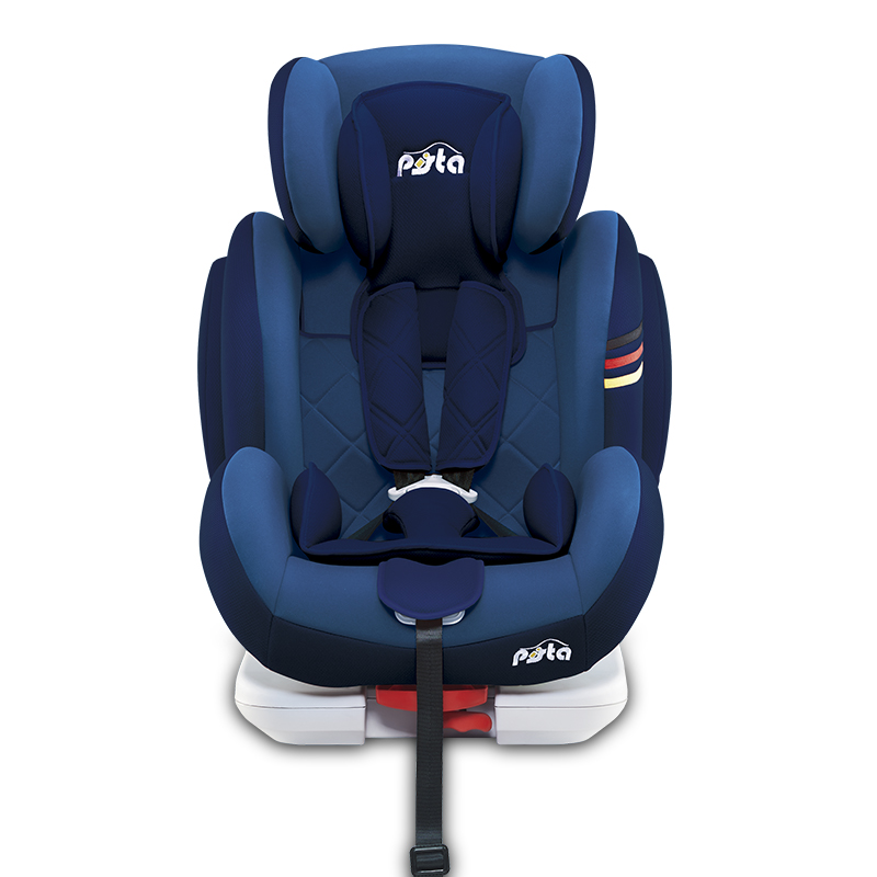 PISTA德国皮斯塔 汽车儿童安全座椅isofix接口加宽加大9个月-12岁宝宝可坐可躺 普尔德 蓝色