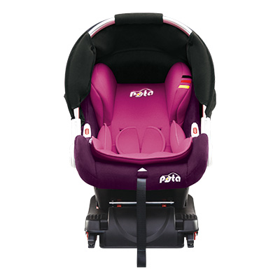德国PISTA皮斯塔 儿童安全座椅0-18个月新生宝宝婴儿车载提篮isofix接口双向安装 丘比特 紫色