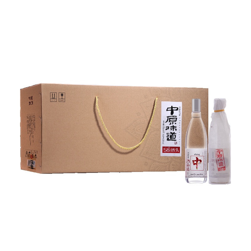 富平春/贾湖 中原味道58度酒头 475ml*6瓶 浓香型高度白酒 特色礼盒整箱装 纯粮食固态酿制