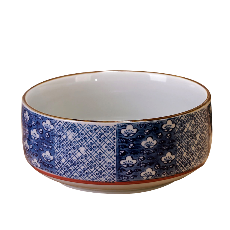 瓷物语景德镇陶瓷 8寸大碗日式汤碗大号面碗 大汤碗家用骨瓷拌面碗盛汤碗蓝彩