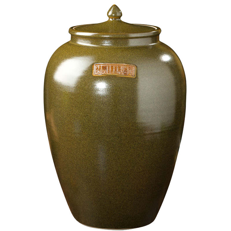瓷物语陶瓷带盖米缸米桶茶叶末酒缸油缸水缸将军罐30斤