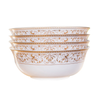 瓷物语家用陶瓷餐具套装碗景德镇陶瓷6英寸面碗骨瓷碗4个装