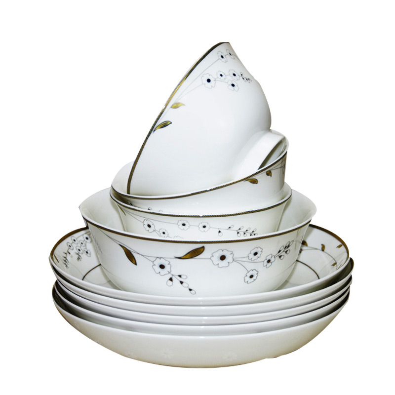 瓷物语 骨瓷碗盘套装餐具套装碗碟家用欧式个性景德镇陶瓷碗盘子饭碗组合