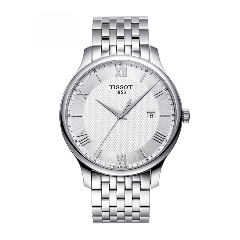 天梭(TISSOT)俊雅系列金属钢带男士石英手表T063.610.11.038.00