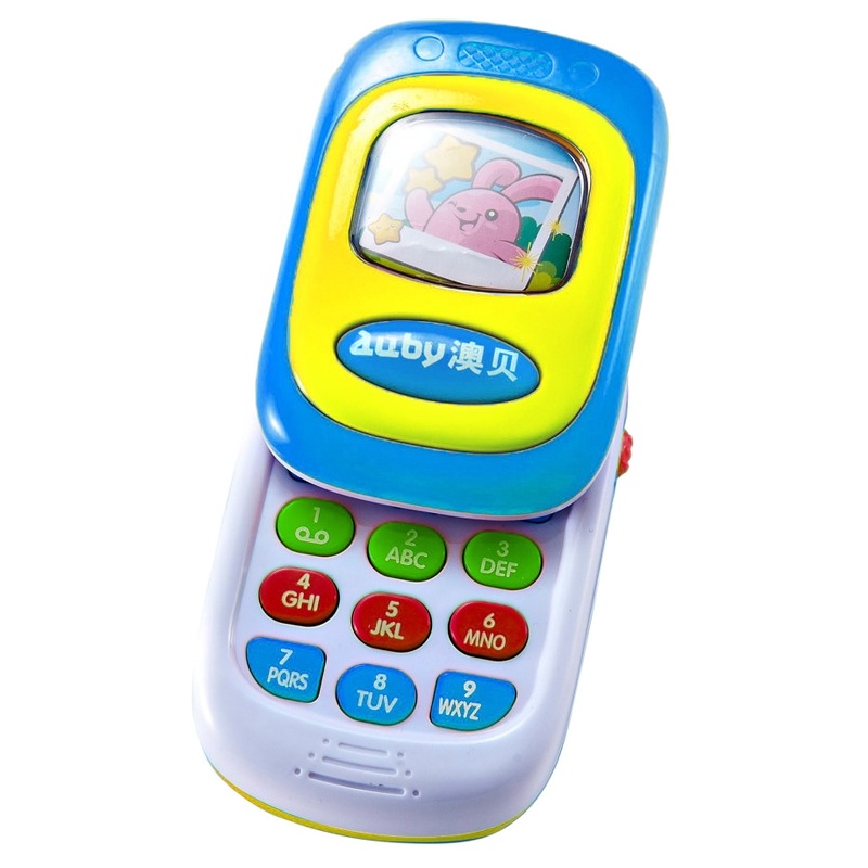 澳贝(AUBY)益智玩具 滑盖音乐手机 (6个月以上)婴幼儿早教启智音乐电话 塑料 463415