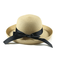 大沿草帽子女出游夏天韩版海边沙滩遮阳帽防晒夏季百搭太阳礼帽