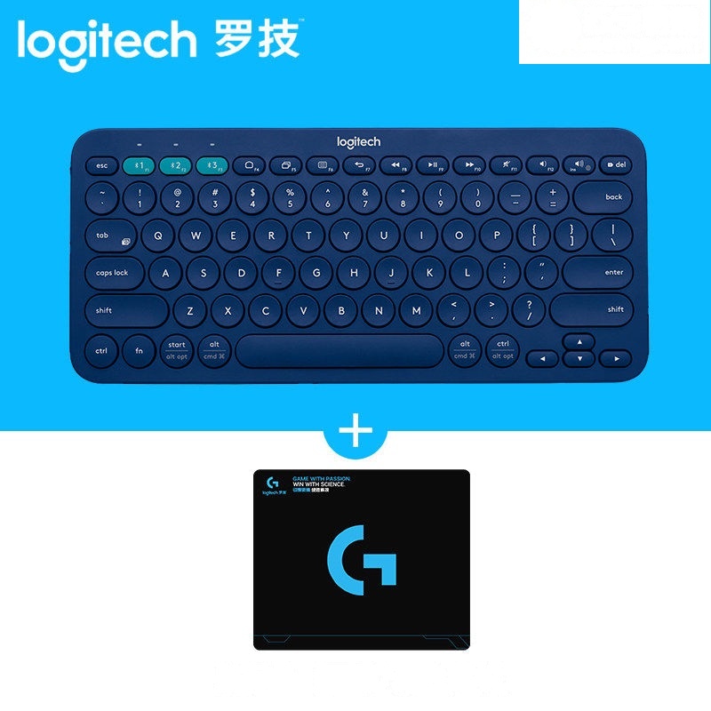 罗技（Logitech）K380多设备蓝牙键盘 蓝色 【不支持五笔输入法】