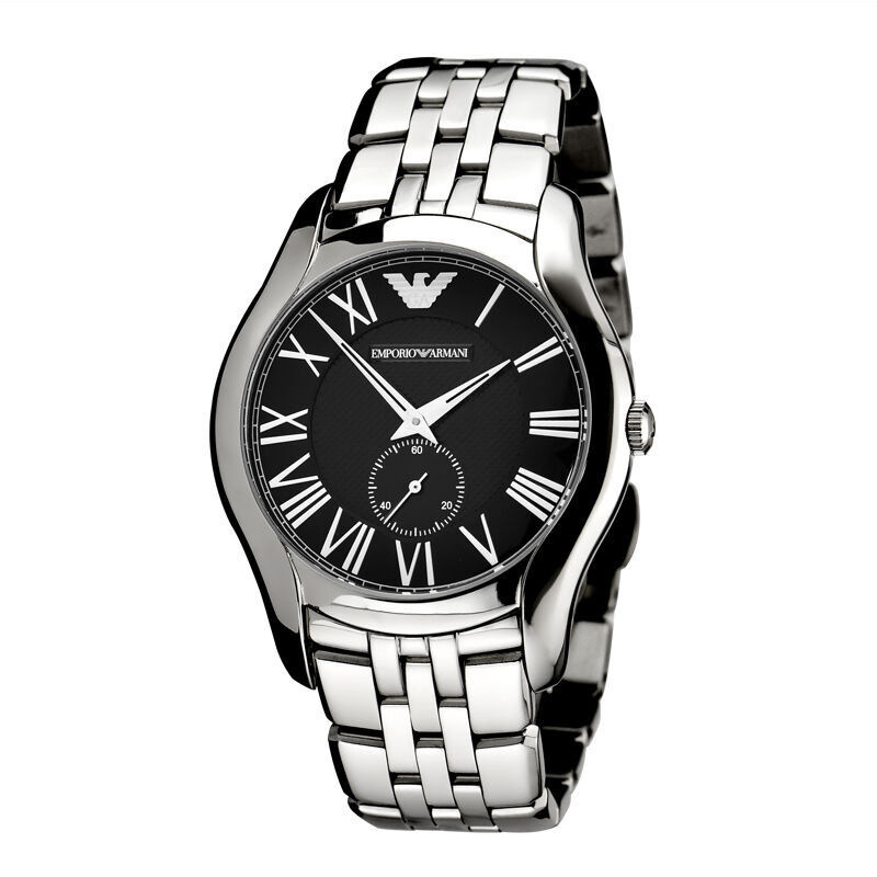 阿玛尼(EMPORIO ARMANI)手表 运动时尚欧美品牌皮革表带圆盘石英表 男 情侣表 女 AR1703
