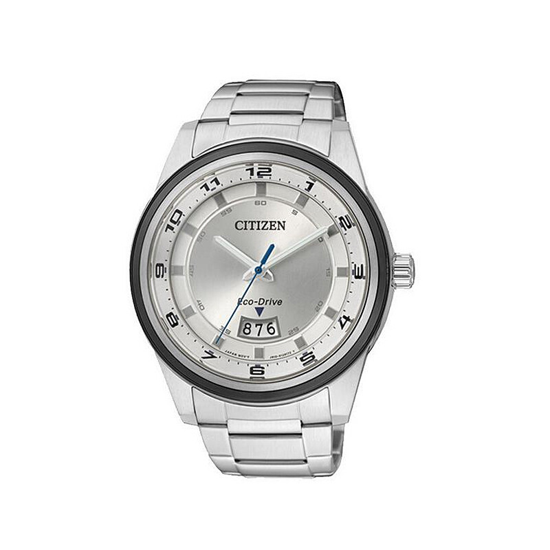 西铁城(CITIZEN) 手表运动时尚简洁光动能金属表带 男士石英表AW1247-63A