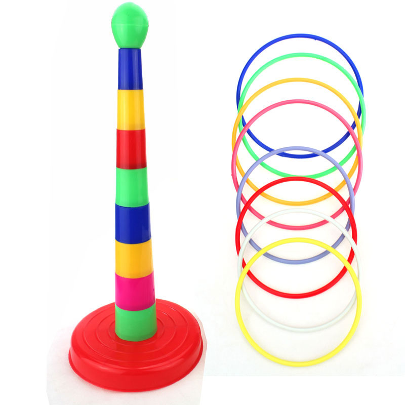 [1个套塔 8个圆圈]投掷套圈套圈圈套圈玩具男孩女孩学校单位活动户外玩具