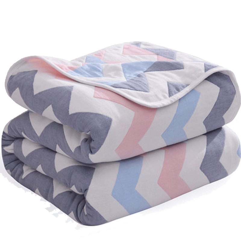 六层纱布毛巾被双人单人毛巾毯子夏季儿童婴儿午睡毯夏被简约小清新孕婴童床上用品纱布被