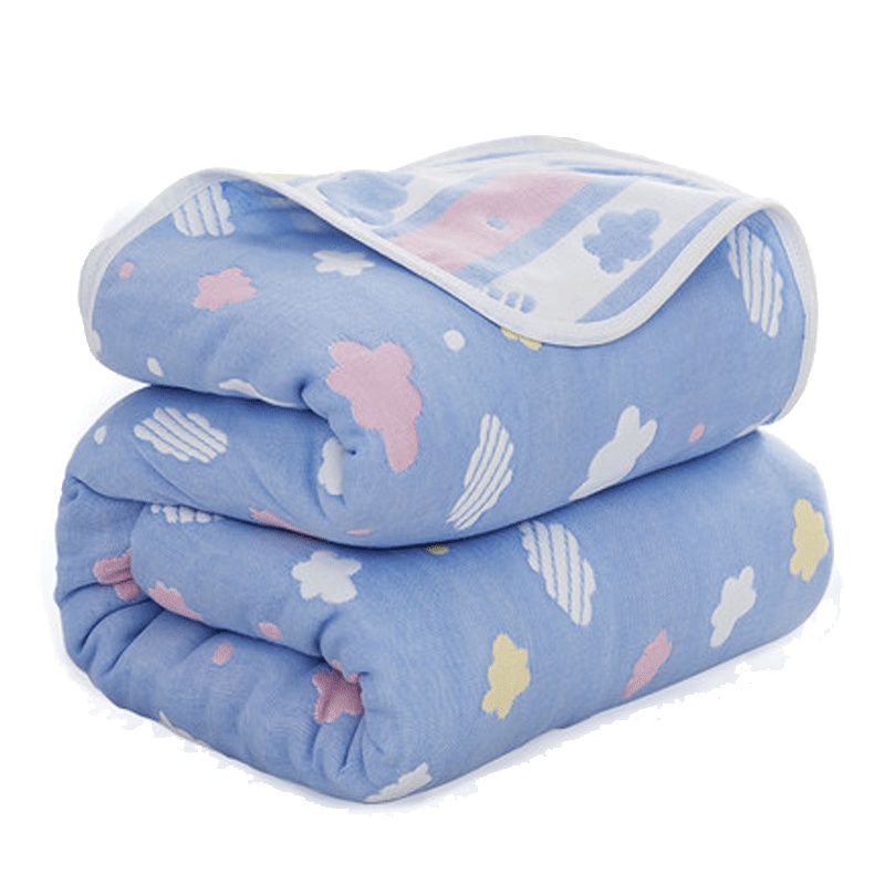 六层纱布被子毛巾被单人双人成人毯子夏季儿童婴儿被通用简约孕婴童床上用品纱布被