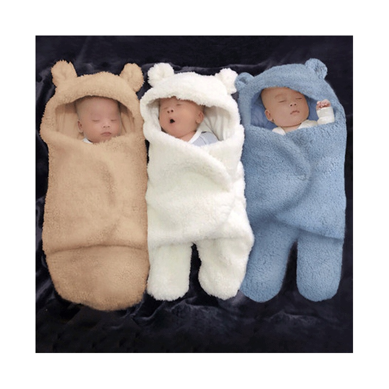 新生儿抱被初生婴儿包被秋加厚 宝宝襁褓包巾春秋睡袋通用简约床上用品小孩子包被