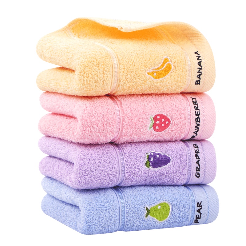 儿童小孩毛巾洗脸家用女宝宝长方形四季通用简约小清新孕婴童毛巾小孩子面巾童巾