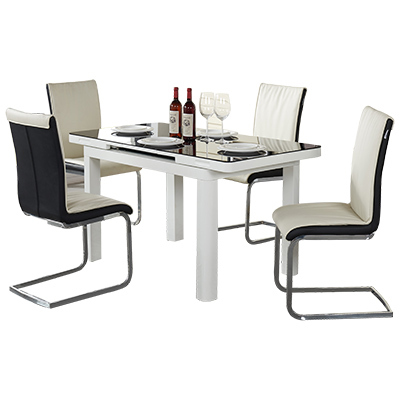 左右功能餐桌椅可伸缩餐台简约现代餐厅家具套装家用方形饭桌DJW022E+Y