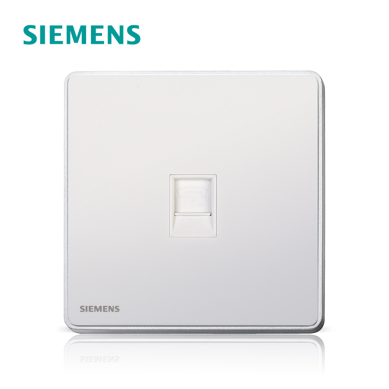 [官方旗舰店]西门子(SIEMENS)开关插座系列86型睿致钛银一位电话插座