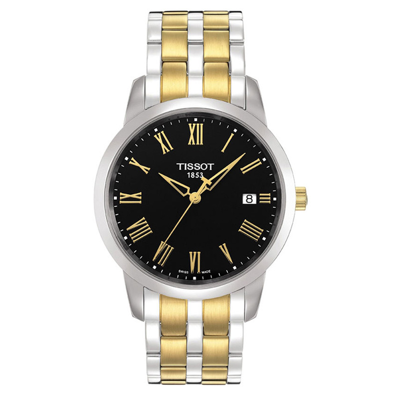 瑞士天梭手表Tissot经典系列间金钢带 男士石英表T033.410.22.053.01