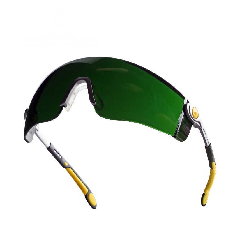 代尔塔101012 专业电焊防护眼镜 焊工眼镜 焊接防飞溅护目镜 军绿色 打磨护目镜