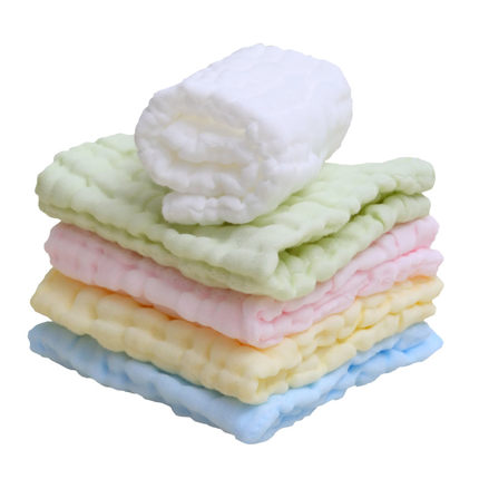[5条装]宝宝口水巾围嘴纯棉婴儿小方巾新生儿毛巾婴儿洗脸巾医用纱布手帕