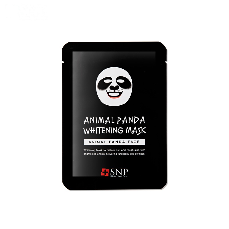 韩国 SNP专业药妆可爱动物面膜 熊猫亮白保湿面膜10片装 嫩白光滑