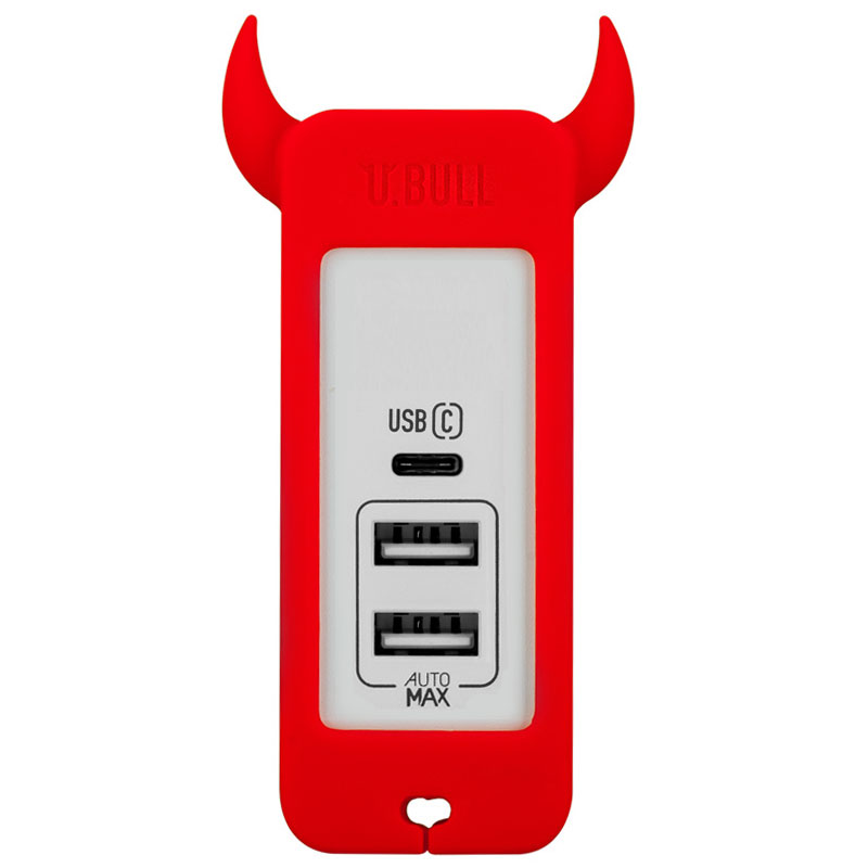 摩米士(MOMAX) 智能数码充电器U.Bull 3 USB type-c快充充电器/电源 红色