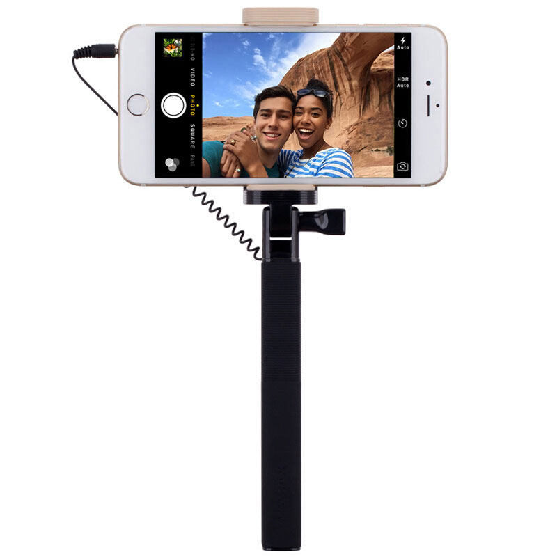 摩米士(MOMAX) 蓝牙自拍杆 旅游自拍神器 一体式折叠自拍杆 适用于苹果三星安卓手机 Selfie Mini黑色