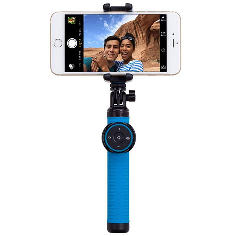 摩米士(MOMAX) 蓝牙自拍杆 旅游自拍神器 一体式折叠自拍杆苹果三星安卓手机Selfie Hero 70CM黑色