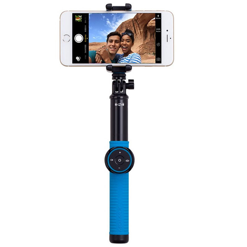 摩米士(MOMAX) 蓝牙自拍杆 旅游自拍神器 一体式折叠自拍杆苹果三星安卓手机Selfie Hero 100CM黑色