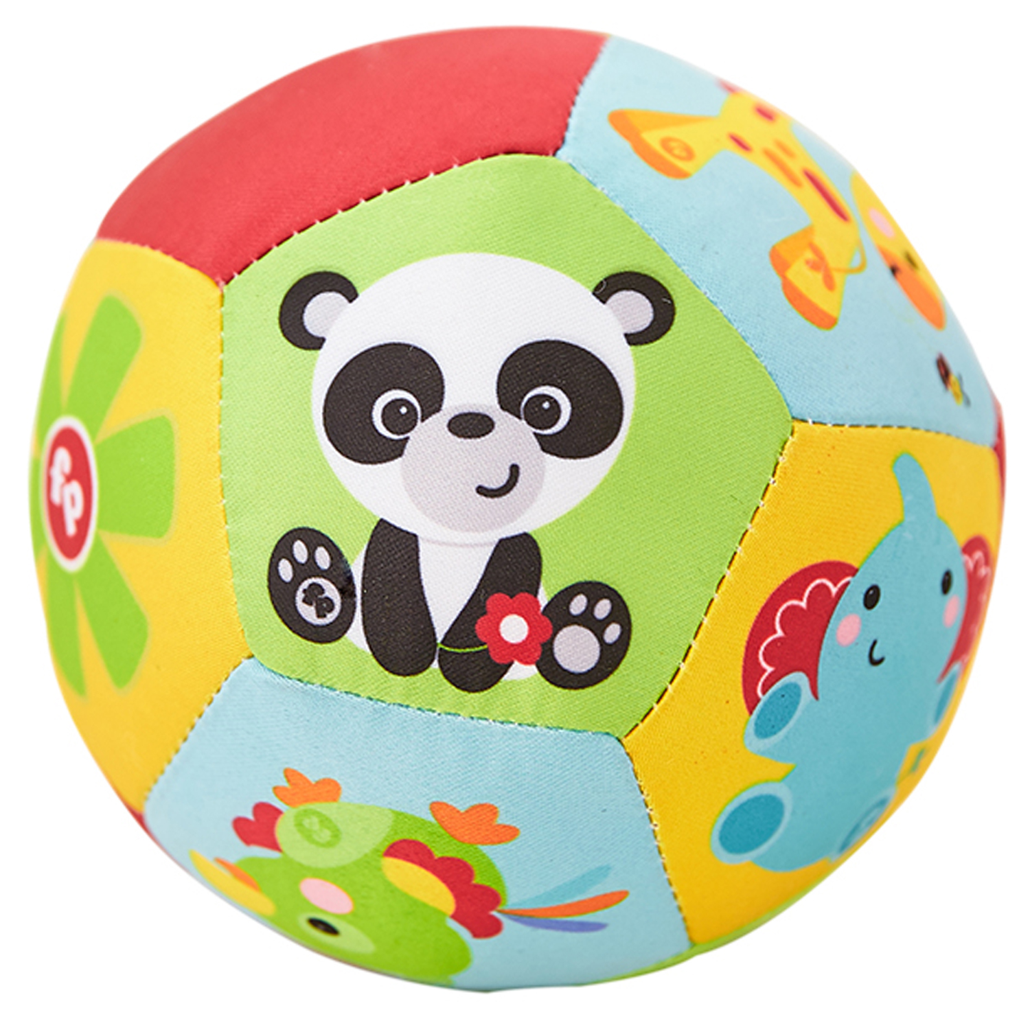 美国费雪动物认知婴儿布球 4寸宝宝手抓球玩具摇铃球铃铛球婴儿球