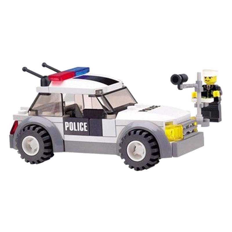 开智兼容乐高警察玩具车积木 益智玩具拼插塑料积木拼装玩具益智儿童玩具6岁以上 6731交通警察 50-100块