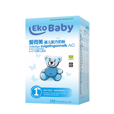 【有机奶粉 不上火】荷兰进口 爱荷美（EkoBaby）婴幼儿有机牛奶粉 1段600g盒装