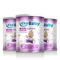 【买3送礼盒】荷兰进口 爱荷美（EkoBaby）婴幼儿配方牛奶粉 3段900g*3罐组合装