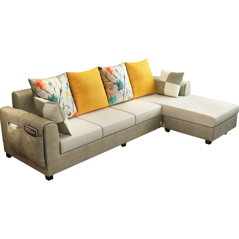 老故居 沙发 简约现代布艺沙发 可拆洗转角木质沙发 小户型懒人北欧客厅家具