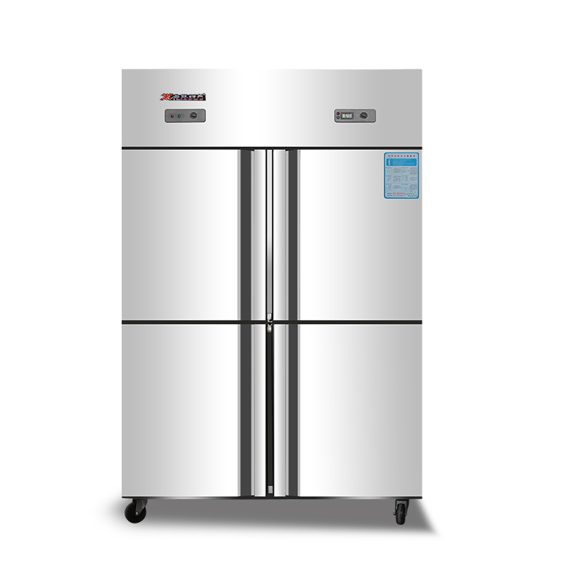 西联姆斯 xilianmsQB-860 商用四门冷柜 机械温控 不锈钢四门双温冰箱 厨房冰箱 立式保鲜冷藏冷冻