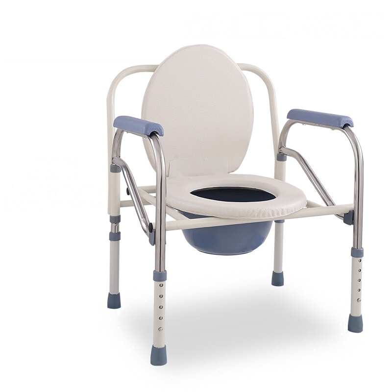 老人坐便椅孕妇大便椅子老年人折叠坐便器移动马桶凳厕所椅白色原版802都市诱惑